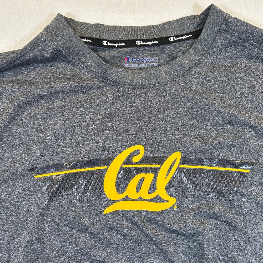 Champion Cal Berkeley Long Sleeve Shirt Mens Large Gray Authentic Athleticwear - Picture 2 of 10